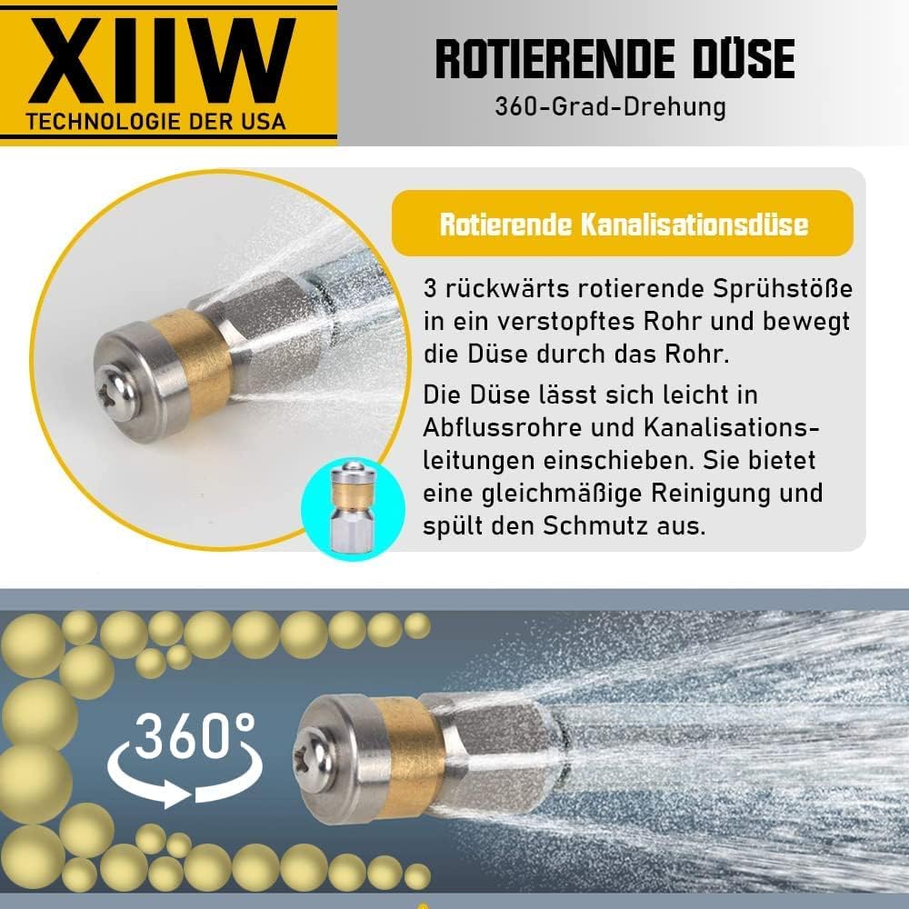 10m - 30m Rohrreinigungsschlauch Max.240bar für Kärcher K2 - K7 Hochdruckreiniger