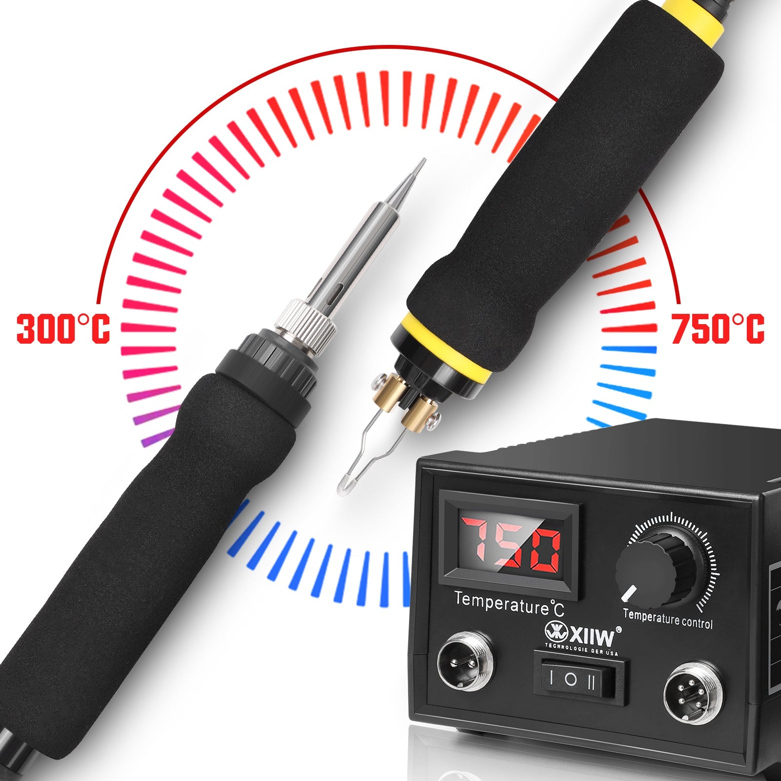 165 - teiliges Pyrographie - Set mit digitaler Temperaturregelung – 33 Brennspitzen für Holz, Leder & Basteln