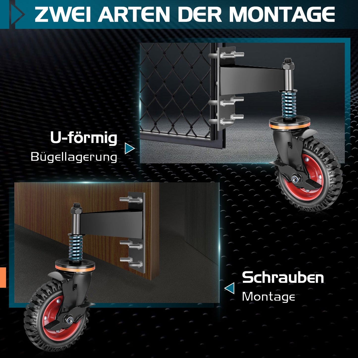 200 mm Schwerlast - Torrad – Stabile Unterstützung für schwere Tore