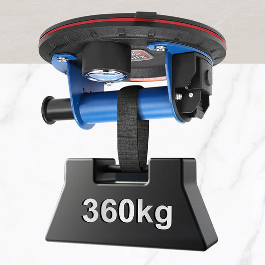 Vakuum Glassauger Saugnapf | Edelstahl Griff | Max 360KG | mit Barometer