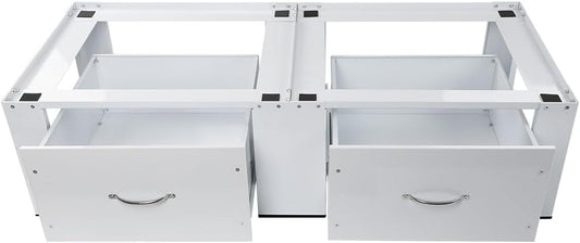 Doppel Untergestell für Waschmaschinen Trockner mit Schubladen max. 300kg | 126x54cm