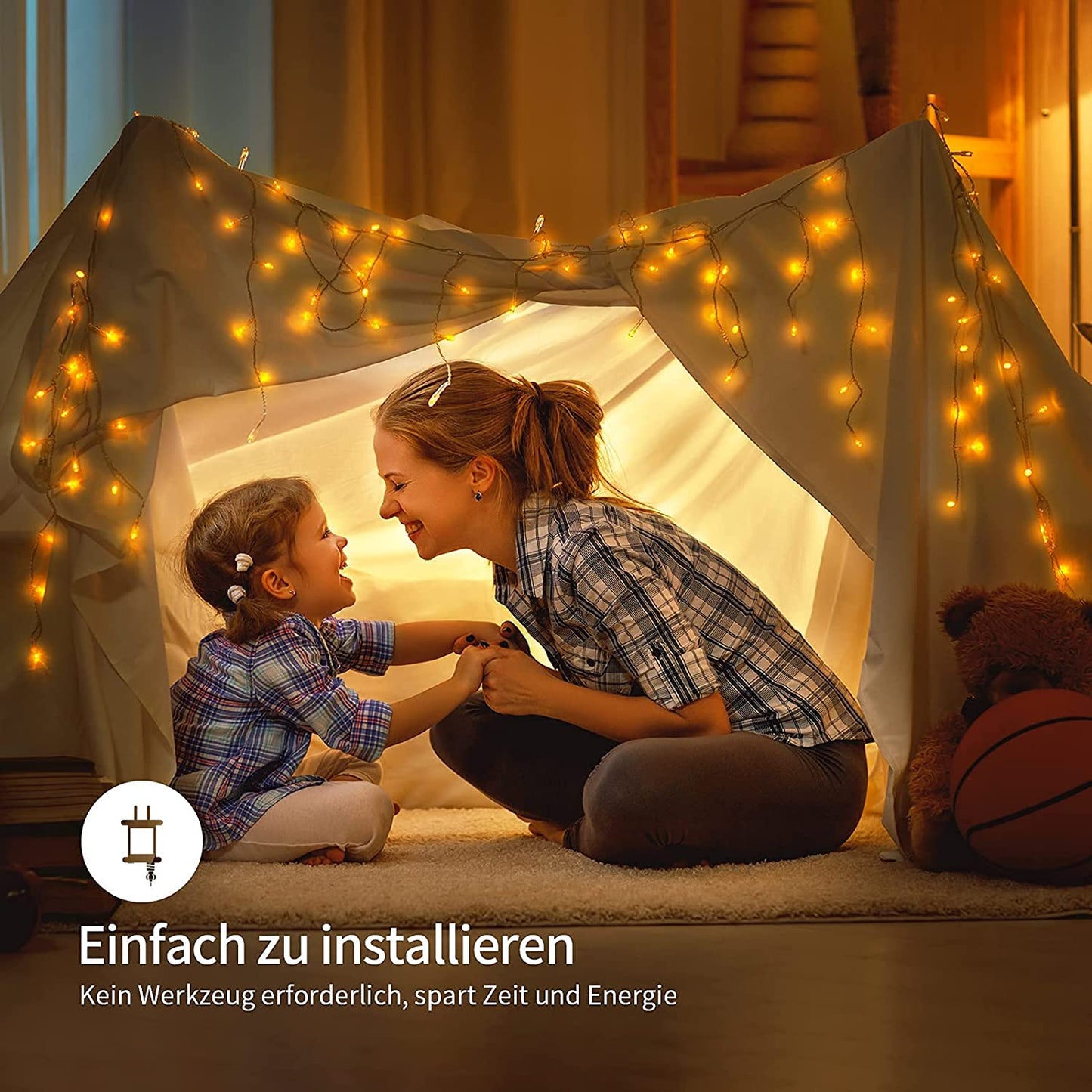 Eiszapfen Lichterkette – IP44 Wasserdicht, 11 Modi, Dimmbar, Timer & Speicherfunktion