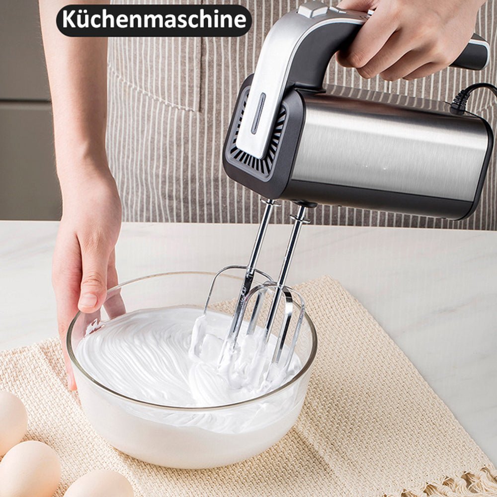 Hand Mixer 800W – Elektrischer Rührgerät mit 5 Stufen & Edelstahl - Zubehör