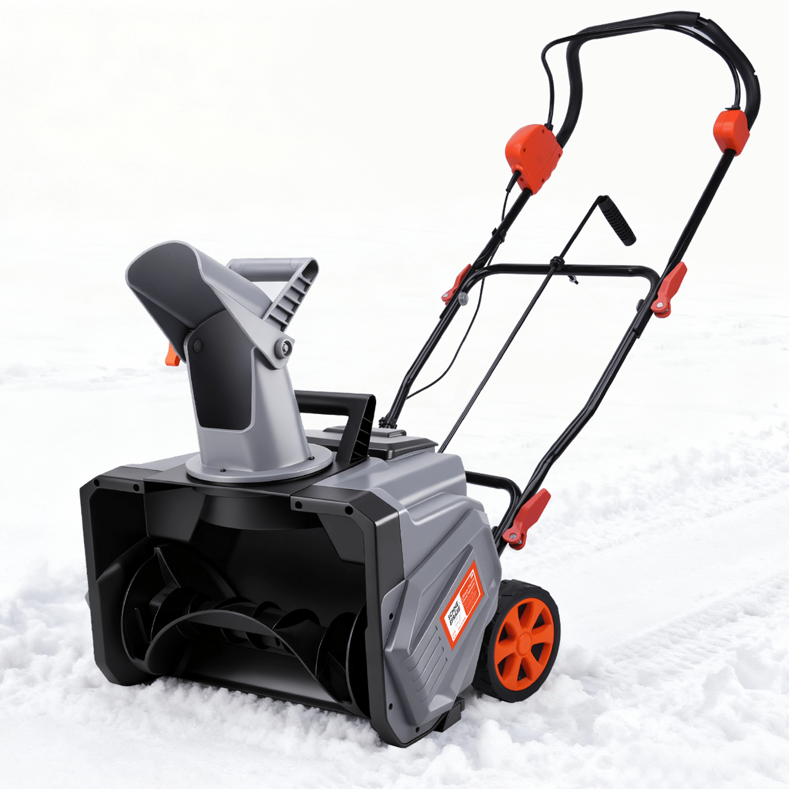 Kabelloser Elektrischer Schneefräser 1500W – 46cm Breite, 40V Akku, Leicht & Leistungsstark für Gehwege, Fahrbahnen & Gärten
