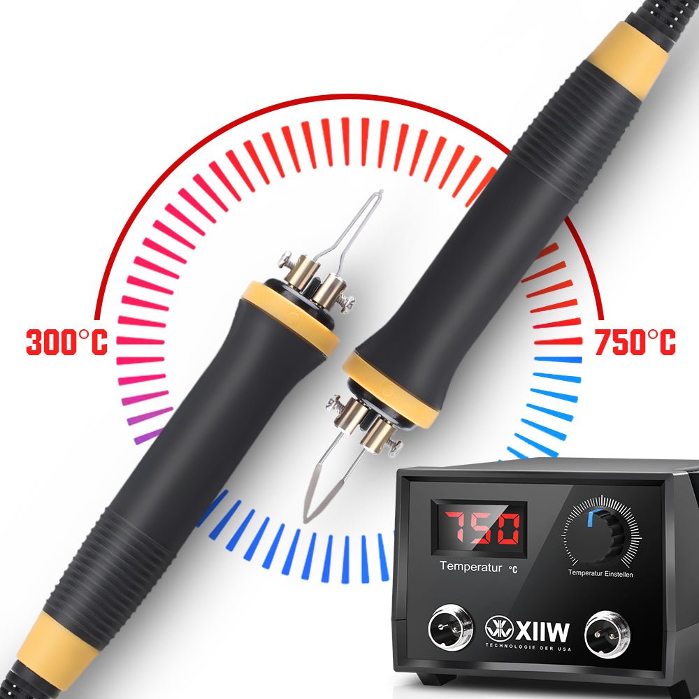 Professionelle Pyrographie - Maschine mit Digitalsteuerung, 33 Stiftspitzen, für Holz, Leder und Bastelprojekte – Präzision und Vielseitigkeit