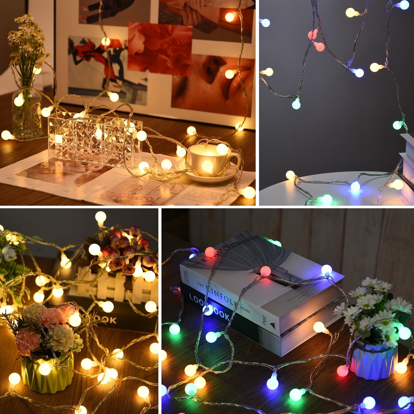 Sternenlichterkette für festliche Stimmung – 144 LEDs, 2 m Warmweiß