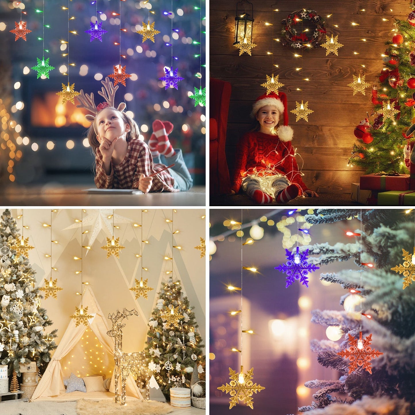 Sternenlichterkette für festliche Stimmung – 144 LEDs, 2 m Warmweiß
