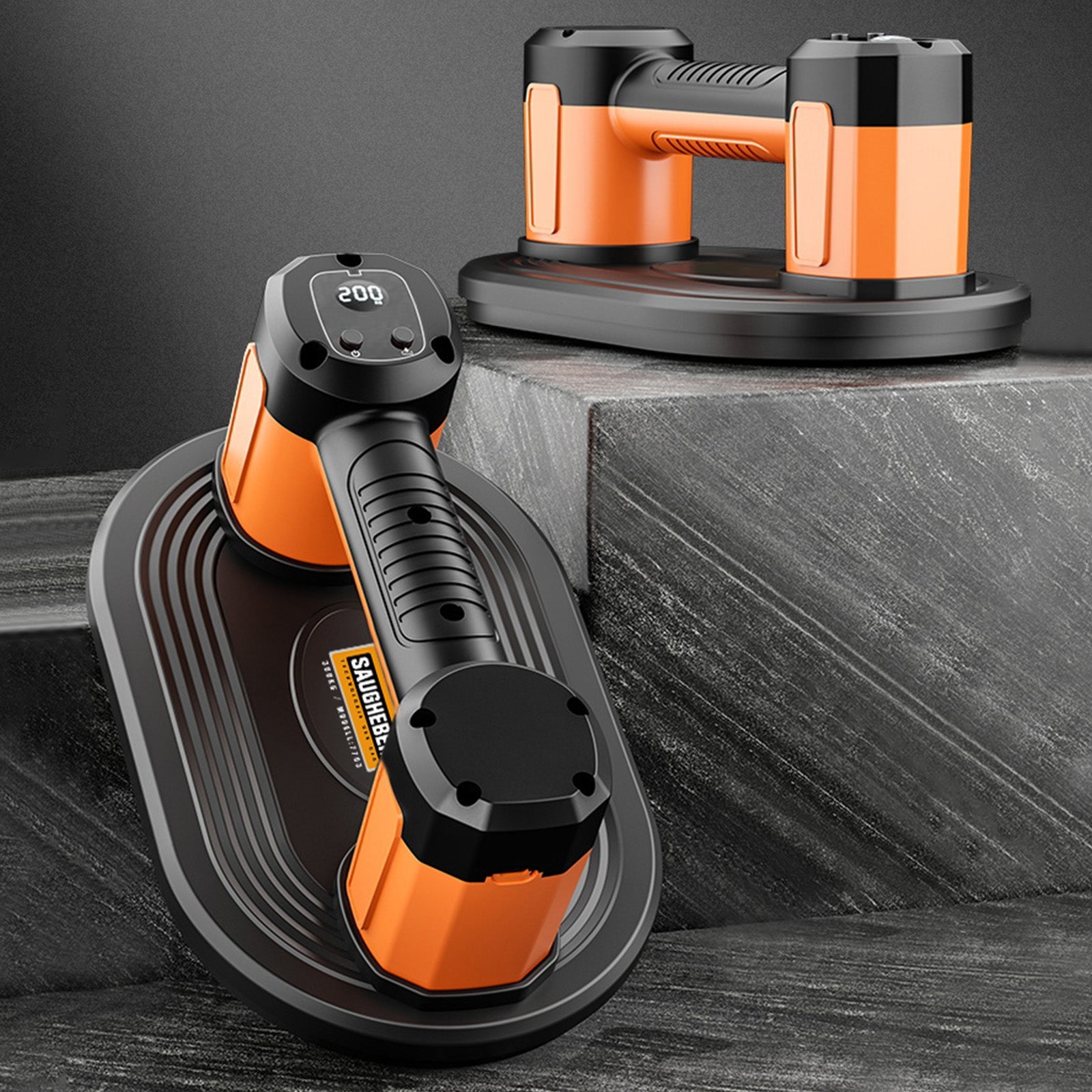 Vakuum - Saugheber Elektrischer Akku 300kg | Automatische Druckregulierung Professioneller Plattenheber für Feinsteinzeug Terrassenplatten&Glas
