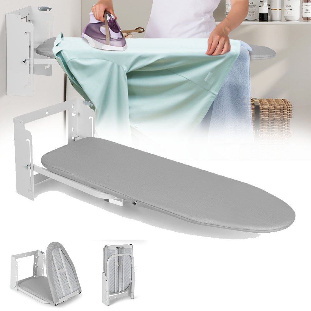 XIIW Höhenverstellbares Wand - Bügelbrett – Klappbar und Platzsparend für kleine Wohnungen – 92 x 31 cm, bis 15 kg