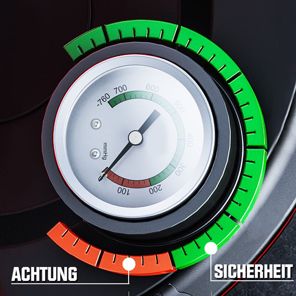 Vakuum Saugheber | Edelstahl Griff | Max 360KG | mit Barometer