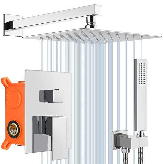 Unterputz Duschsystem Brausegarnitur - Chrome - 12-Zoll