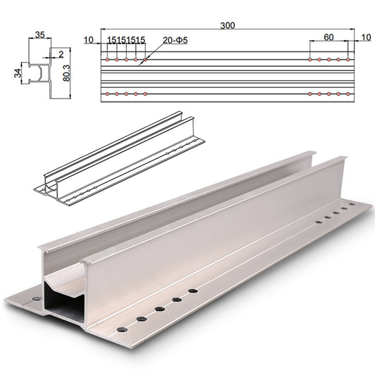 Solarmodul Halterung Kit | Befestigungssystem für 4x Solar Panel | PV Anlage Set für Modulhöhe 35 mm