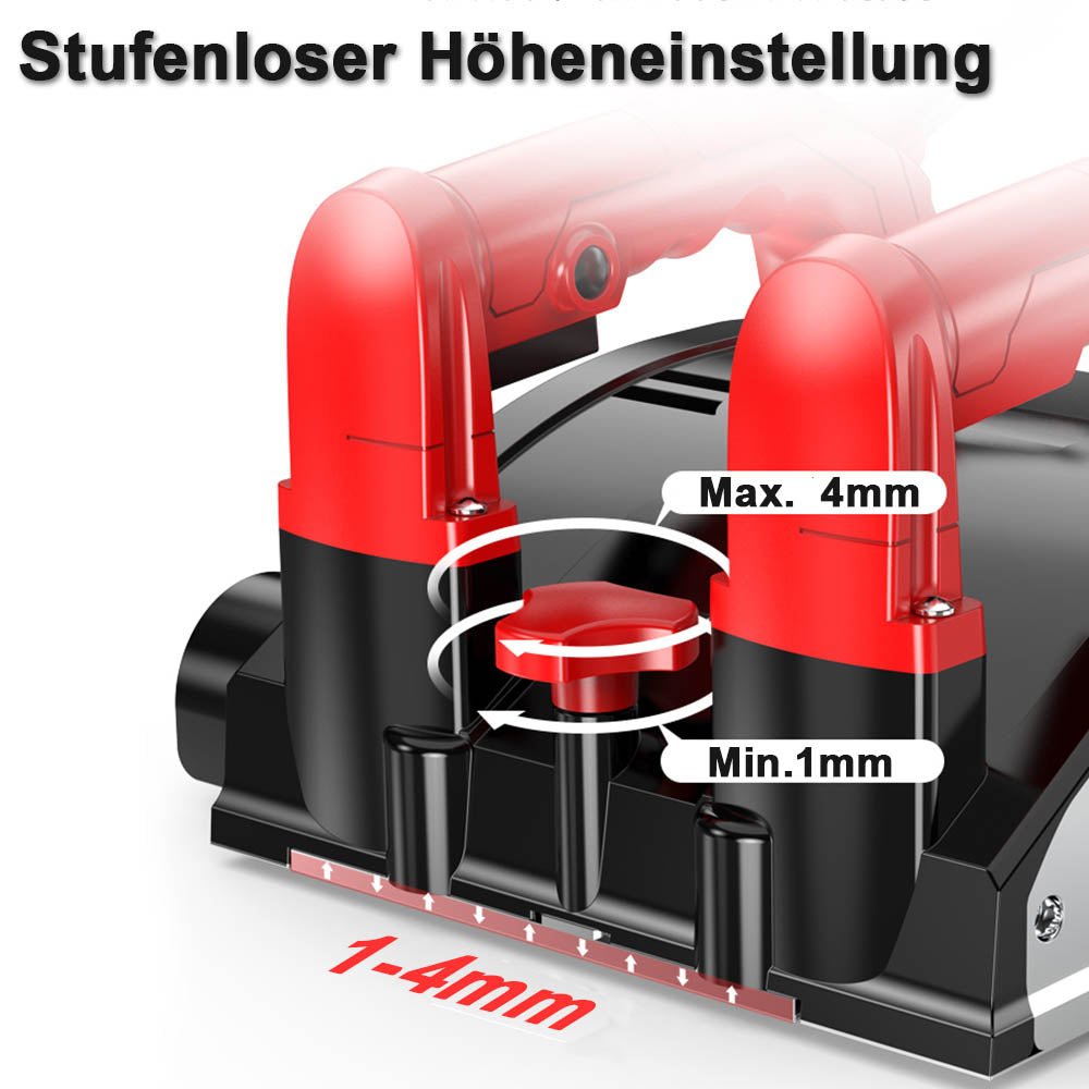 Betonfräse 1600W – Staubabsaugung, stufenlose Höhenverstellung für Beton, Estrich & Mauerwerk