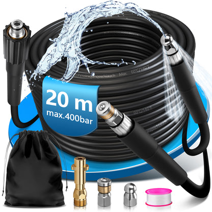 High Pressure Drain Cleaning Hose Kit for Kärcher K2-K7 Pressure Washers with Brass Nozzles