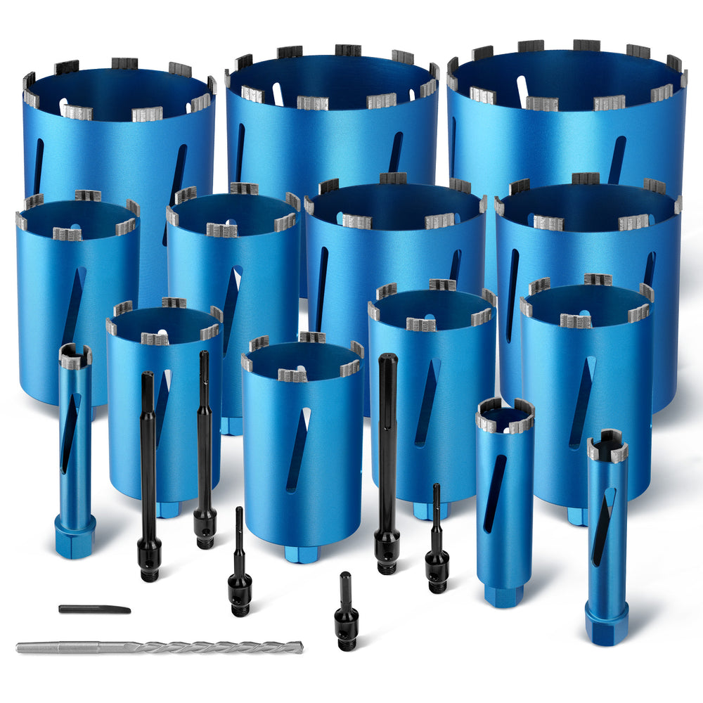 Profi corona diamantata per calcestruzzo e calcestruzzo armato Ø26–202 mm, M22, SDS Plus/Max, foratura a umido e a secco