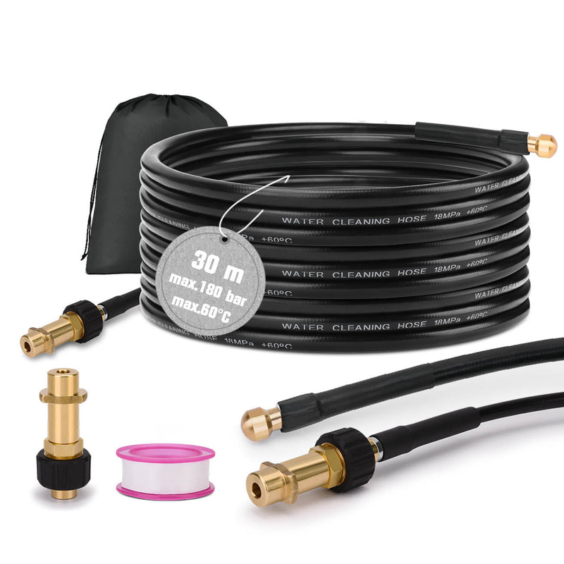 10 - 30m Rohrreinigungsschlauch Max. 180Bar mit M22 Adapter für Kärcher K2 - K7