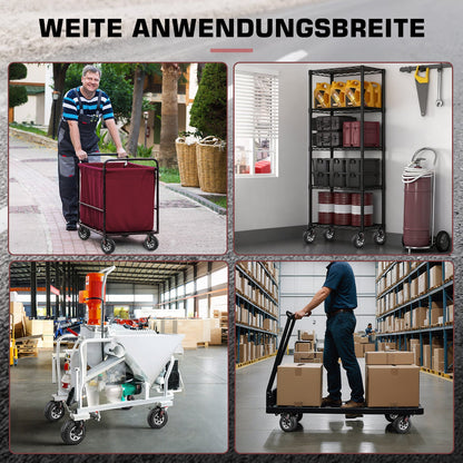10" Universelle Schwerlastrolle 250 mm – 360° drehbar, Luftreifen, 170 kg Tragkraft, für Werkstatt & Transportwagen