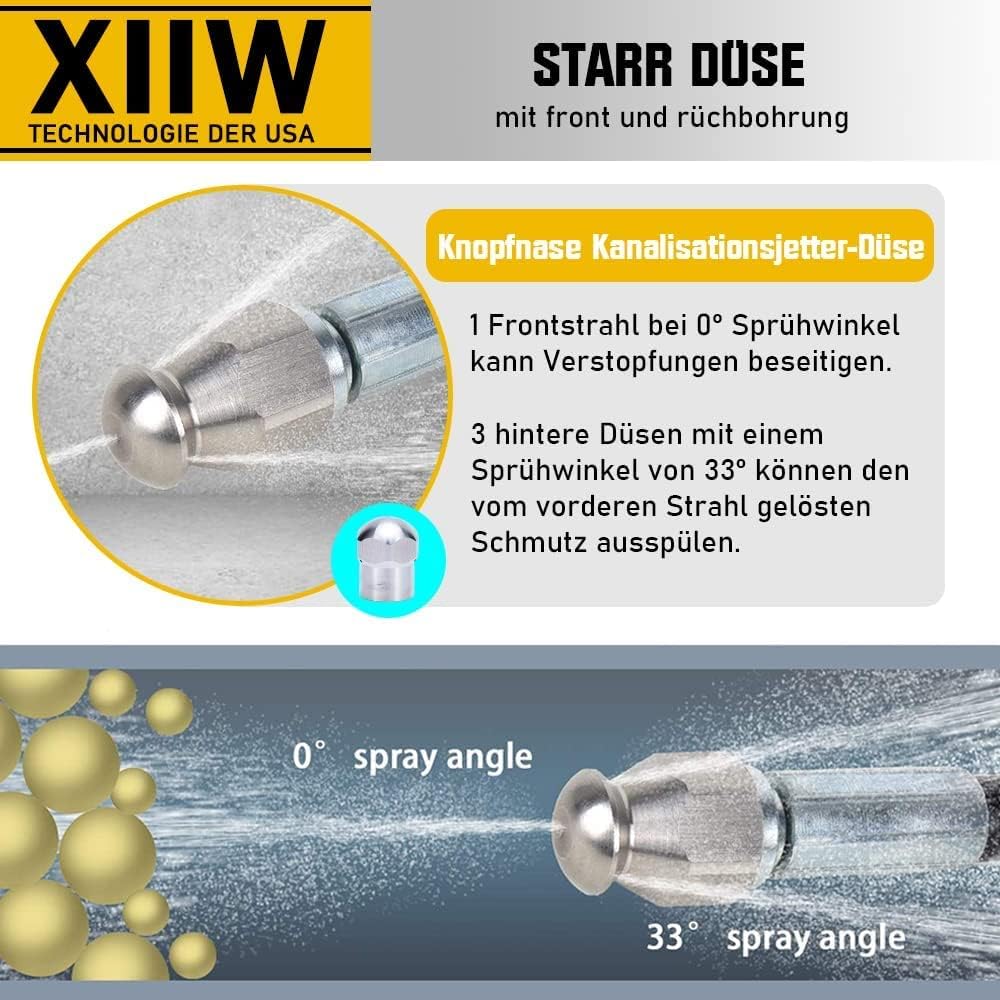 10m - 30m Rohrreinigungsschlauch Max.240bar für Kärcher K2 - K7 Hochdruckreiniger