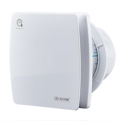 Badlüfter 100mm mit Feuchtigkeitssensor & Timer – Leise, Energiesparend 12W, 34dB, 95m³/h, Abluftventilator mit Rückstauklappe für Bad & Küche