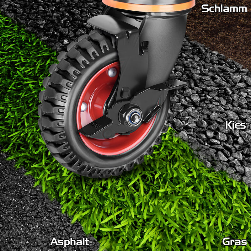 150 mm Schwerlast - Torrad – Stabilität und mühelose Torbewegung für leichte Tore