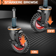 150 mm Schwerlast - Torrad – Stabilität und mühelose Torbewegung für leichte Tore