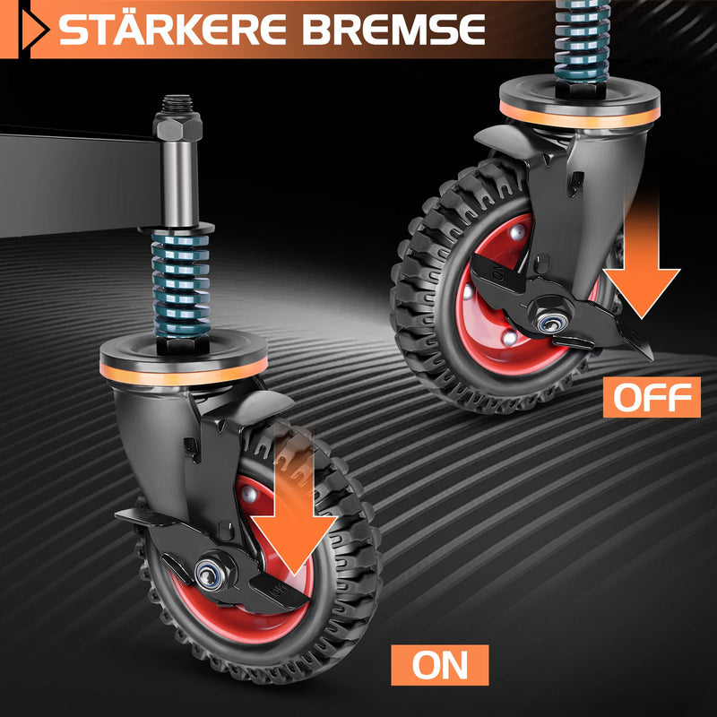 150 mm Schwerlast - Torrad – Stabilität und mühelose Torbewegung für leichte Tore