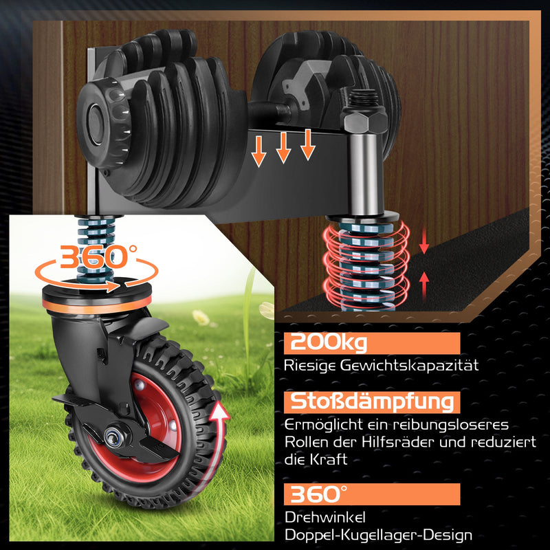 150 mm Schwerlast - Torrad – Stabilität und mühelose Torbewegung für leichte Tore