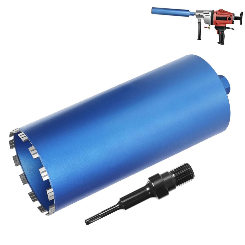Diamond core bit L 460mm | Ø52mm-Ø200mm | 1 1/4 inch UNC | with turbo segment SDS-PLUS adapter core drill segment height 10mm wet core bit dry core bit laser welded for concrete granite marble stone masonry 