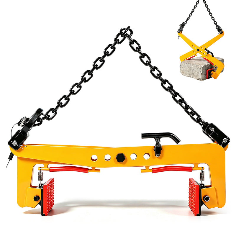 XIIW Versetzzange Bordsteinzange 350 kg, 30–51 cm, mit Kette für Bagger und Kran