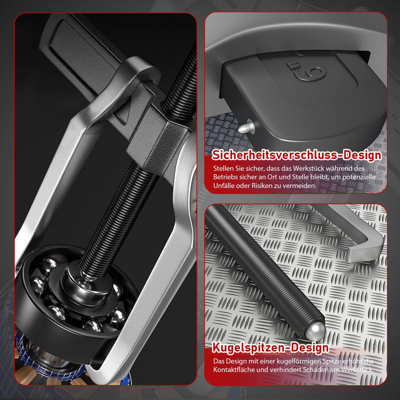 2 - Backen Abzieher aus CrV - Stahl, umkehrbar, geschmiedet, 1,68–4,5 t, für Lager & Zahnräder