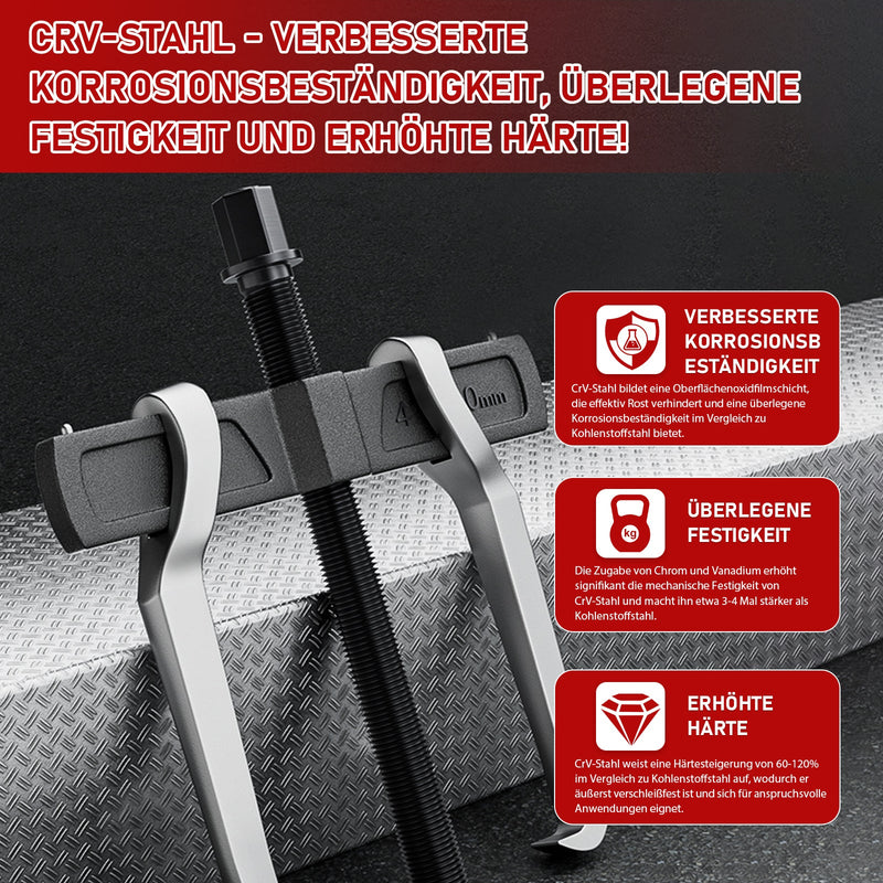2 - Backen Abzieher aus CrV - Stahl, umkehrbar, geschmiedet, 1,68–4,5 t, für Lager & Zahnräder