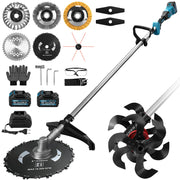 2 - in - 1 Akku Freischneider mit Bodenhacke 18 - 21V, 1380W, 23cm Arbeitsbreite, 2x 4.0Ah Akku, 7 Schneidwerkzeuge