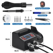 2 - in - 1 Lötstation mit Heißluft & 80W Lötkolben | 780W | PID - Temperaturregelung | Komplett - Set für SMD/BGA