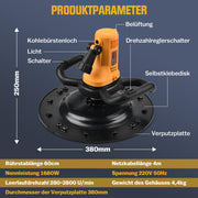 2 - in - 1 Putzglättmaschine + Betonmischer – 1680W, LED, 6 - Gang Drehzahl, Vielseitig