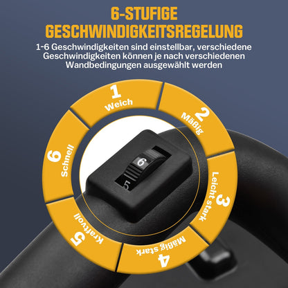 2 - in - 1 Putzglättmaschine + Betonmischer – 1680W, LED, 6 - Gang Drehzahl, Vielseitig