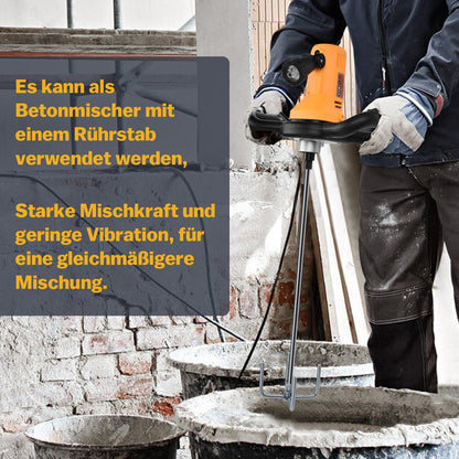 2 - in - 1 Putzglättmaschine + Betonmischer – 1680W, LED, 6 - Gang Drehzahl, Vielseitig