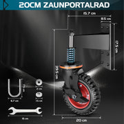 200 mm Schwerlast - Torrad – Stabile Unterstützung für schwere Tore