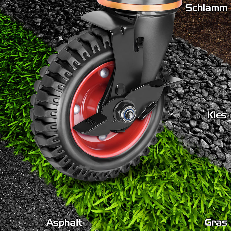 200 mm Schwerlast - Torrad – Stabile Unterstützung für schwere Tore