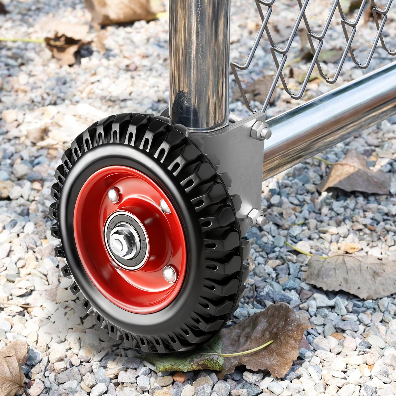 200mm Schwerlast Torrolle, 150kg Torstützrolle für Rundrohr 4–5,2 cm – Gartentor & Einfahrtstor Zubehör