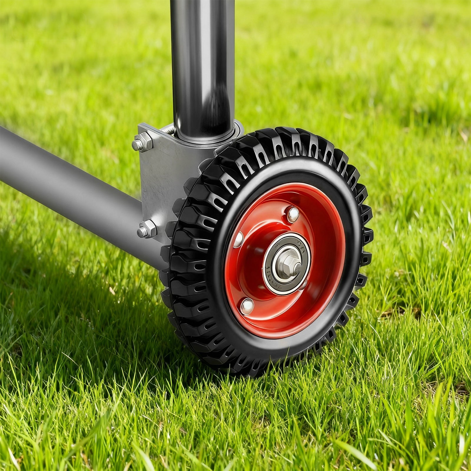 200mm Schwerlast Torrolle, 150kg Torstützrolle für Rundrohr 4–5,2 cm – Gartentor & Einfahrtstor Zubehör