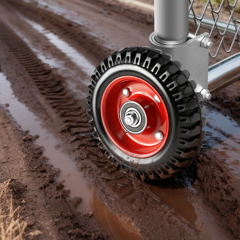 200mm Schwerlast Torrolle, 150kg Torstützrolle für Rundrohr 4–5,2 cm – Gartentor & Einfahrtstor Zubehör