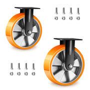 2×125mm Schwerlast - Bockrollen mit Bremse – Leise, stabil & rostfrei für Möbel, Werkstatt & Regale