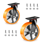 2×125mm Schwerlast - Lenkrollen mit 360° Drehung – Leise, wendig & stabil für Haushalt, Werkstatt & Regale