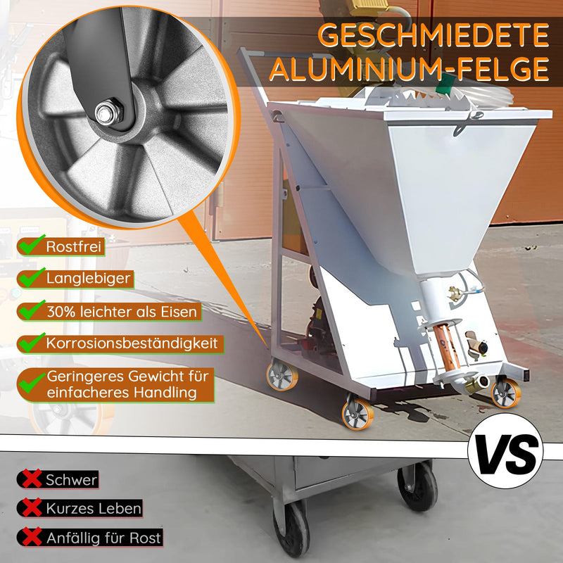2×125mm Schwerlastrollen mit Bremse – Leise & stabile Lenkrollen für Möbel, Werkstatt & Haushalt