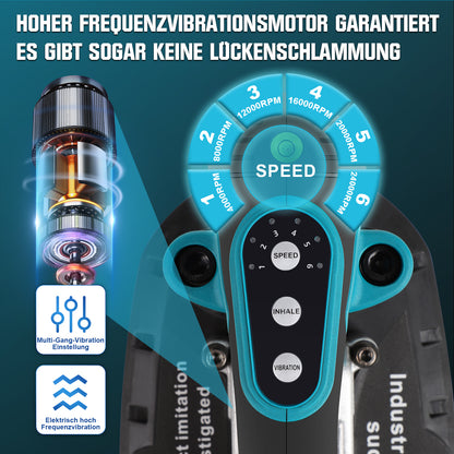 Elektrischer Fliesenrüttler mit Akku & Saugnapf – 6-Stufen Vibration | 250kg Tragkraft | Fliesenvibrator für große Wand- & Bodenfliesen (30–225cm)