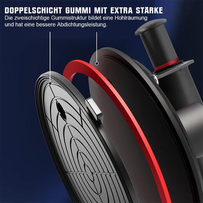 XIIW Saugheber Max. 360kg Glasheber Metallgriff mit Manometer 8'' Vakuum Saugnapf - 2Stk - XIIW