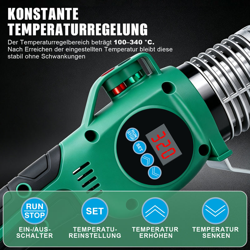 XIIW Muffenschweißgerät 1500 W, Digitalanzeige, 6 Heizschuhe Ø20–63 mm für PPR, PE, PB und PERT