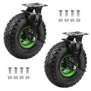 2er - Set Schwerlast - Bremsräder 250mm – feststellbar, luftgefüllt, bis 600kg – für Lager, Garten & Outdoor