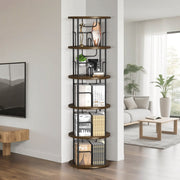 360° Drehbares Bücherregal 5 Etagen – Platzsparend, Stabil & Vielseitig