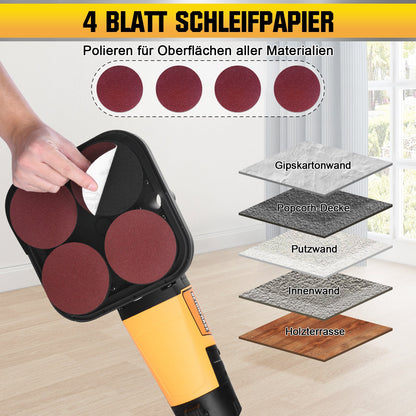 3800W Betonschleifer – Multifunktionale Schleifmaschine mit Staubabsaugung für Beton,Metall – Ergonomisch für Profi & DIY